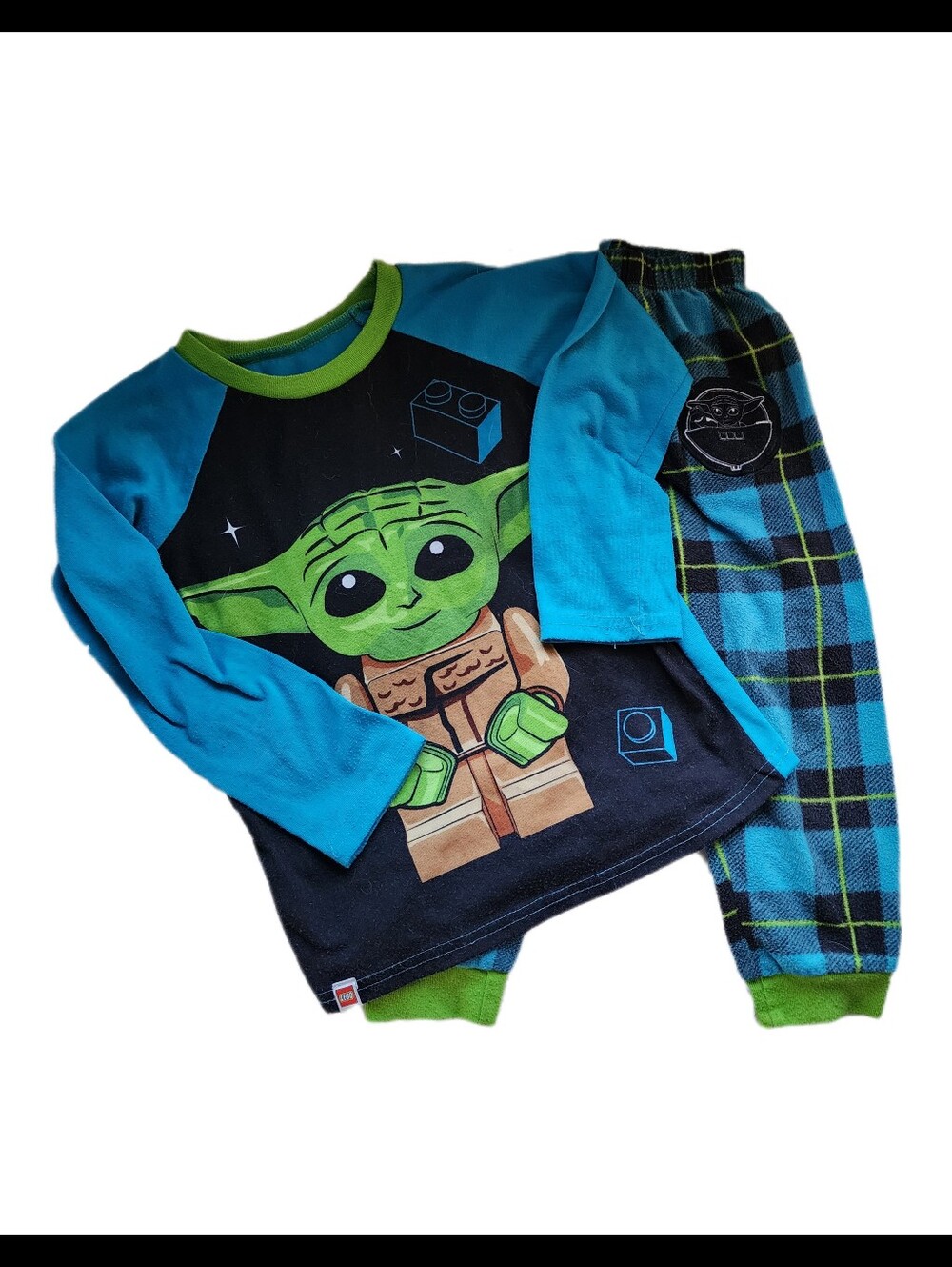 Star Wars Kids Green & Blue Baby Yoda Pajama Set